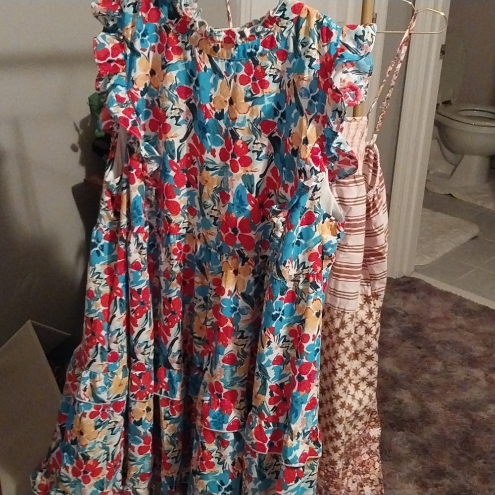 Fully lined baby doll dress with pockets